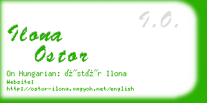 ilona ostor business card